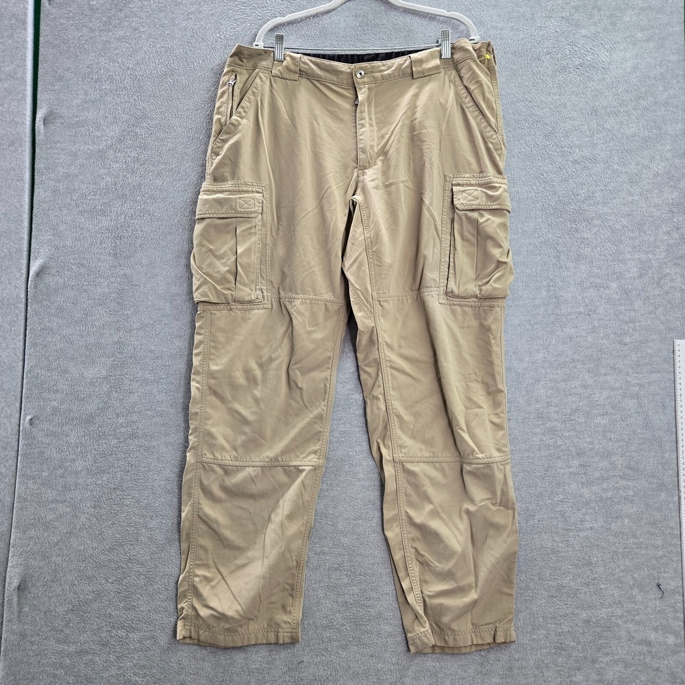 Duluth Men Pants XL Beige Cargo Pockets Nylon Hiking Mid Rise 32 in Inseam - Picture 12 of 12
